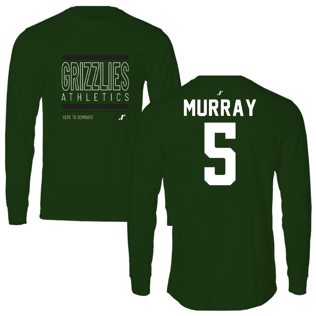 Adams State University Baseball Forest Green Dominate Long Sleeve - #5 Connor Murray