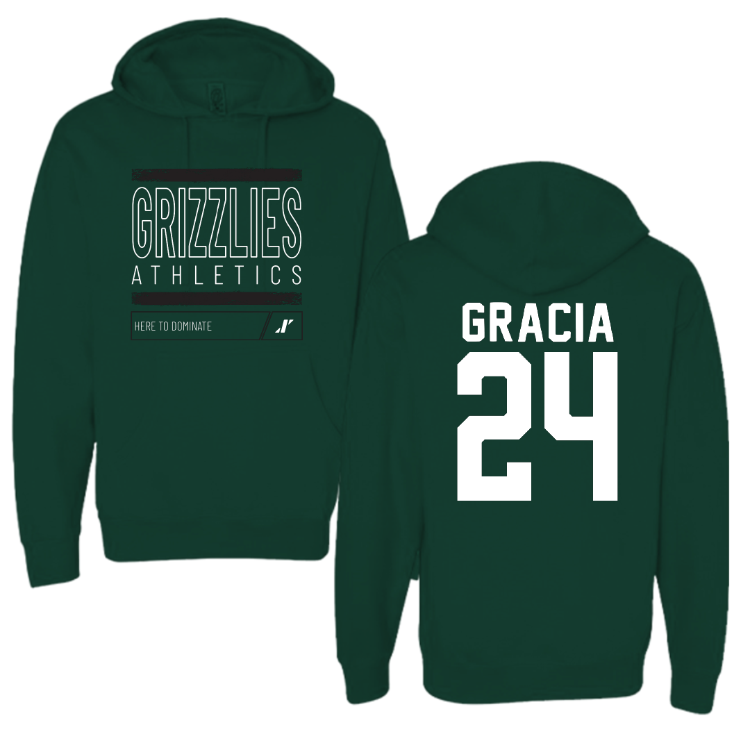 Adams State University Baseball Forest Green Dominate Hoodie - #24 Chris Gracia