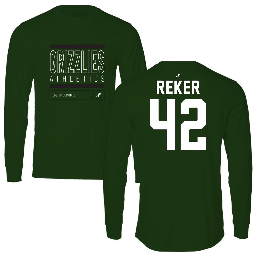 Adams State University Baseball Forest Green Dominate Long Sleeve - #42 Seth Reker