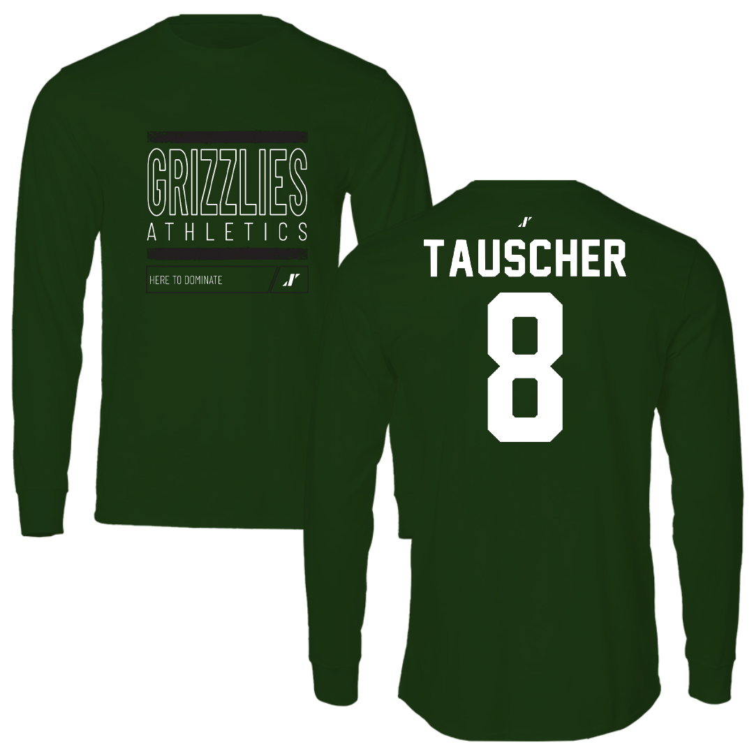 Adams State University Baseball Forest Green Dominate Performance Long Sleeve - #8 Ayden Tauscher