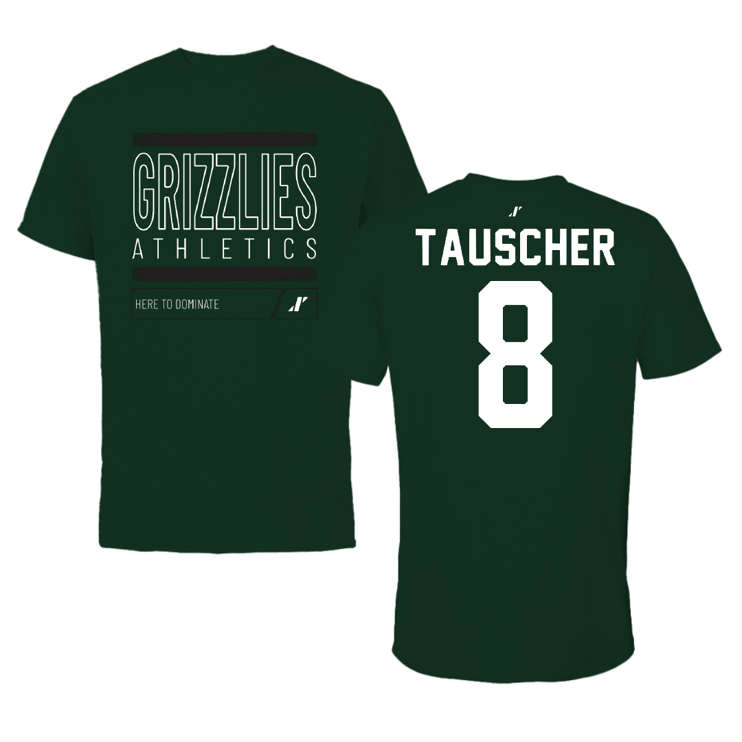 Adams State University Baseball Forest Green Dominate Tee - #8 Ayden Tauscher