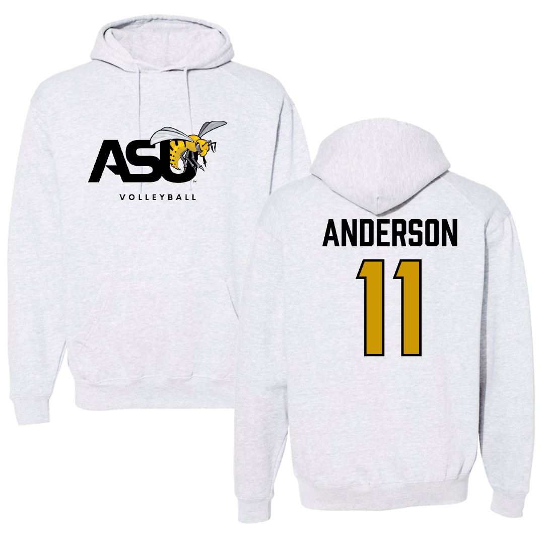 Alabama State University Volleyball (W) Gray Hoodie - #11 Zoey Anderson