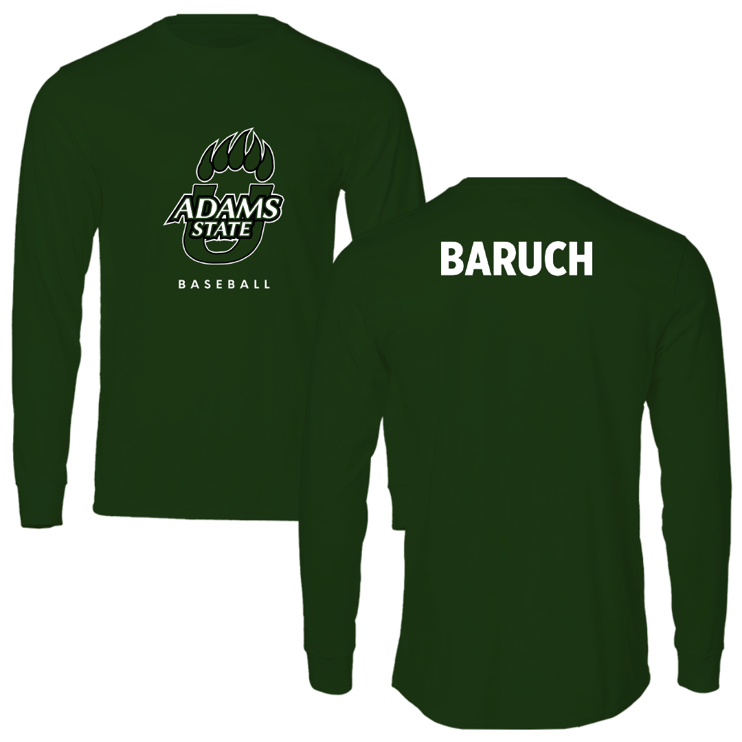 Adams State University Baseball Forest Green Long Sleeve - Shaked Baruch