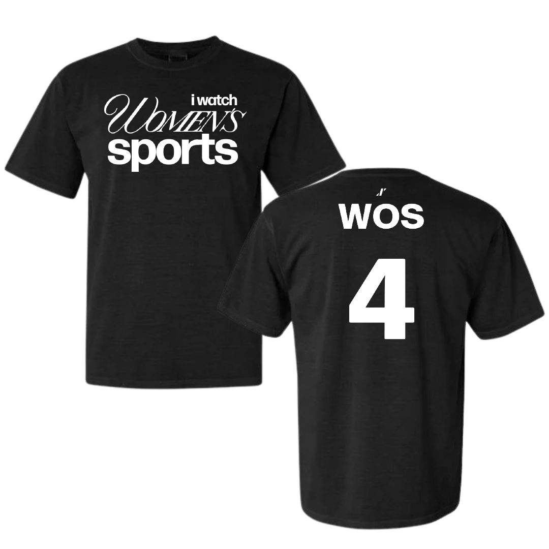 Academy of Art University Softball Black WHM Comfort Colors Tee - #4 Lida Wos