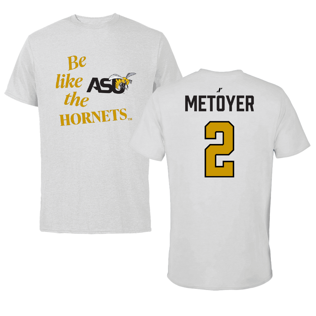Alabama State University Volleyball (W) Light Gray Be Like Us Performance Tee - #2 Brynn Metoyer