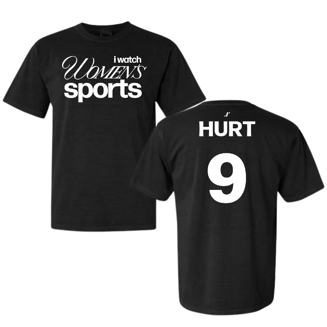 Abilene Christian University Soccer Black WHM Comfort Colors Tee - #9 Brooklyn Hurt