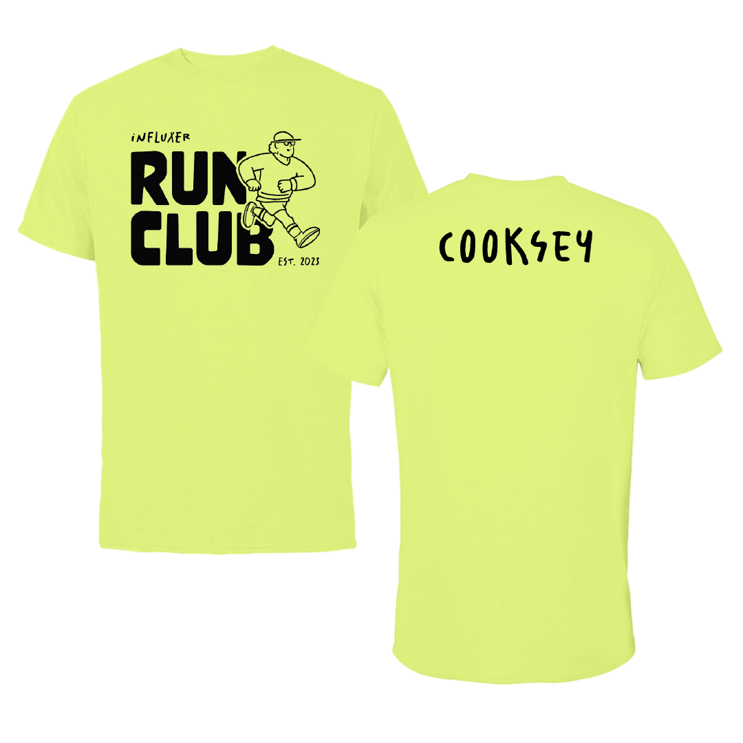 Abilene Christian University TF and XC Safety Yellow Influxer Run Club Performance Tee - Sean Cooksey