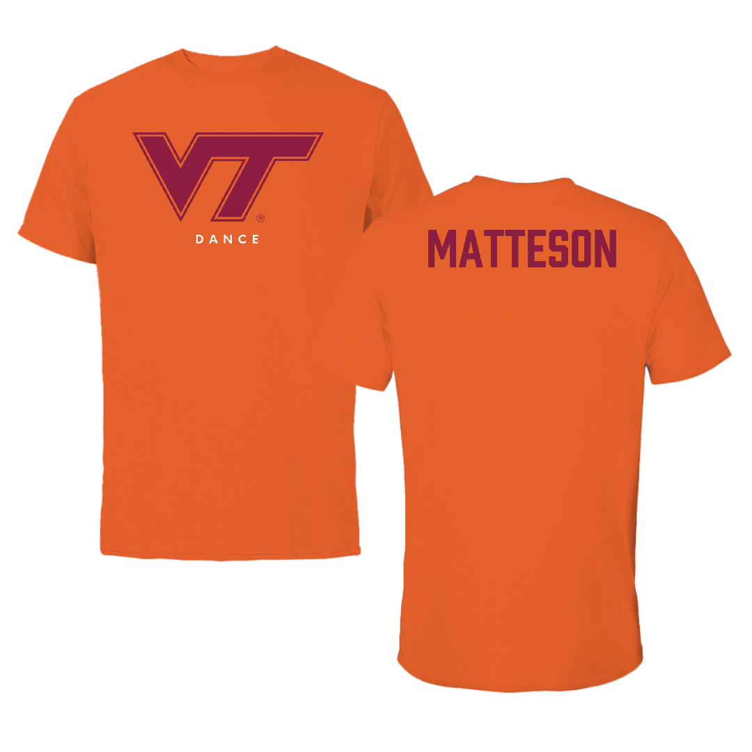 Virginia Tech Dance True Orange Tee - Katelyn Matteson