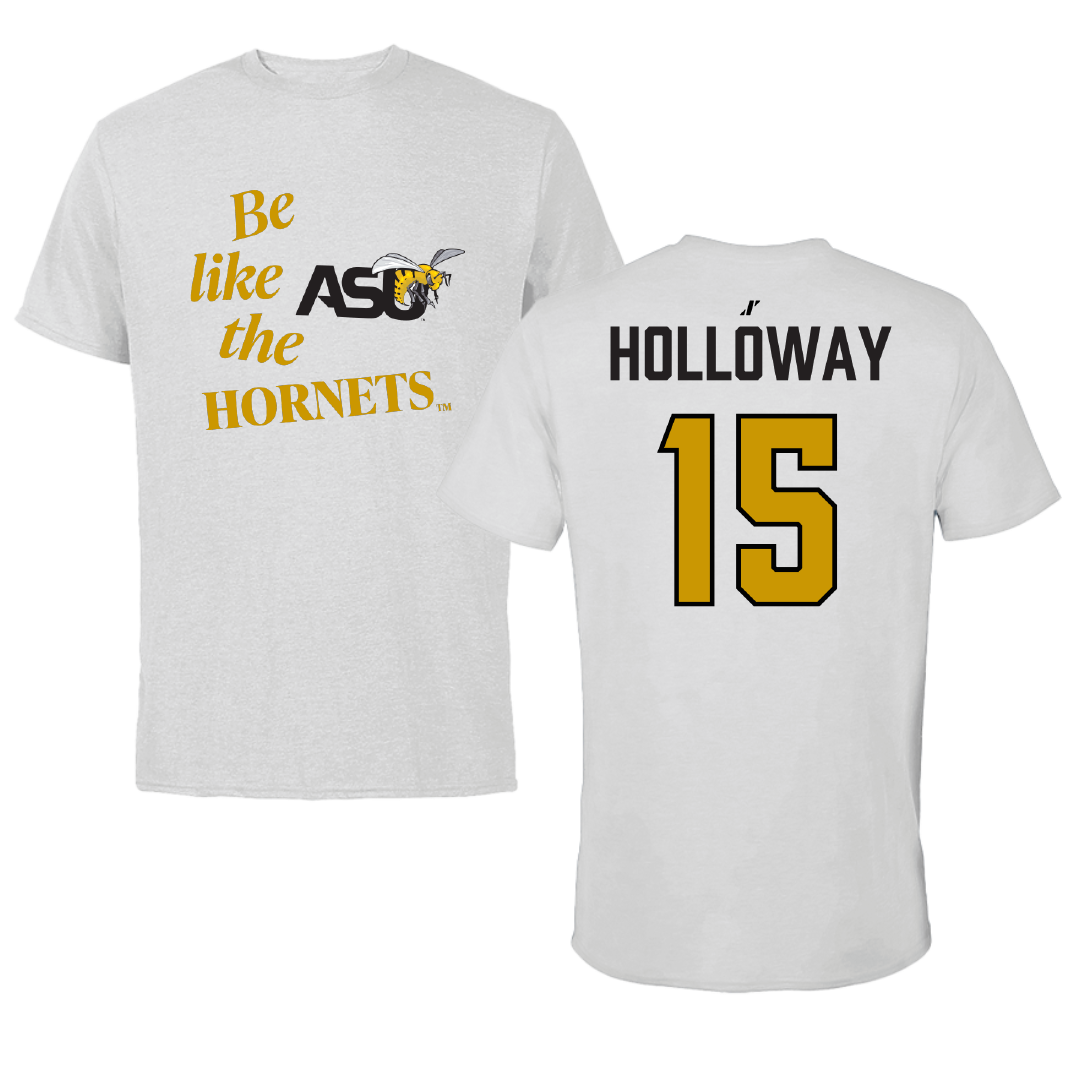 Alabama State University Volleyball (W) Light Gray Be Like Us Performance Tee - #15 Camille Holloway