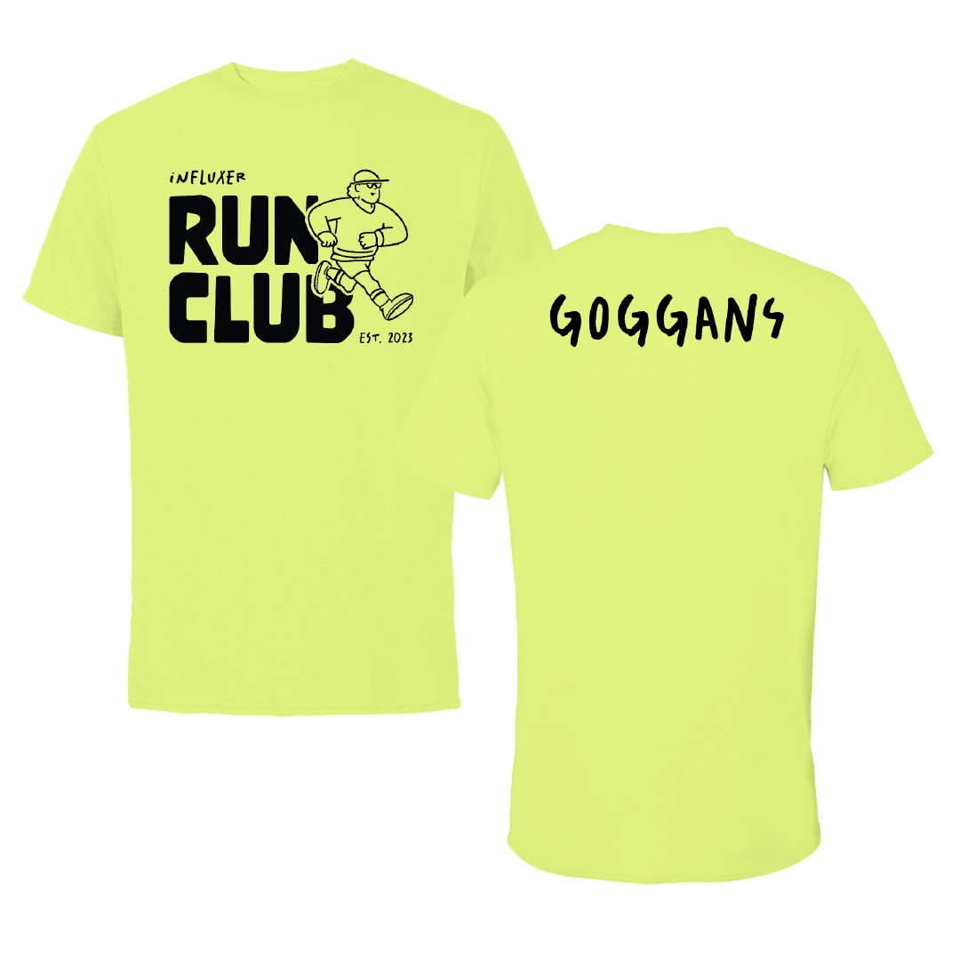 Abilene Christian University TF and XC Safety Yellow Influxer Run Club Performance Tee - Cooper Goggans
