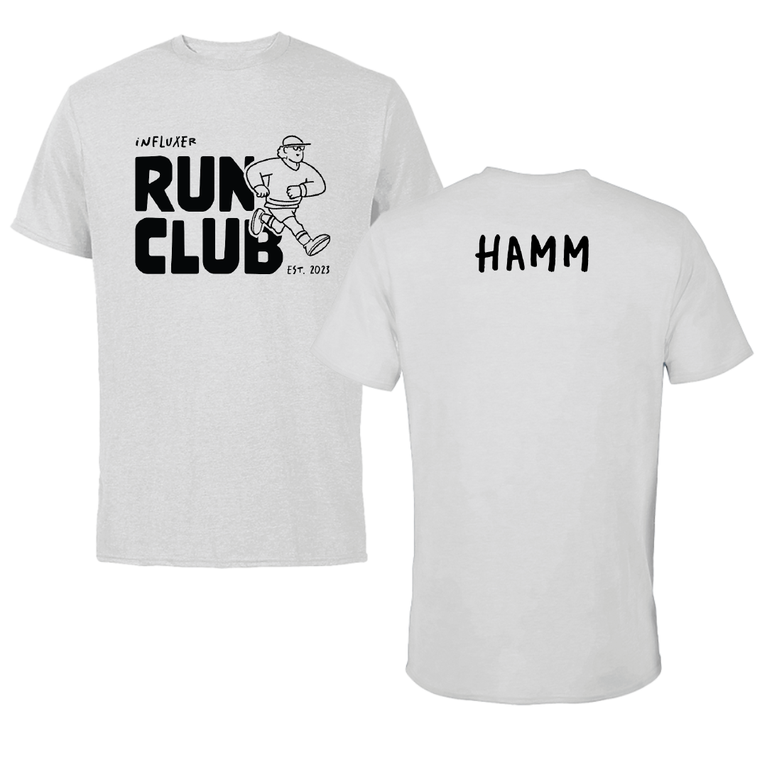Academy of Art University TF and XC Light Gray Influxer Run Club Performance Tee - Shareez Hamm