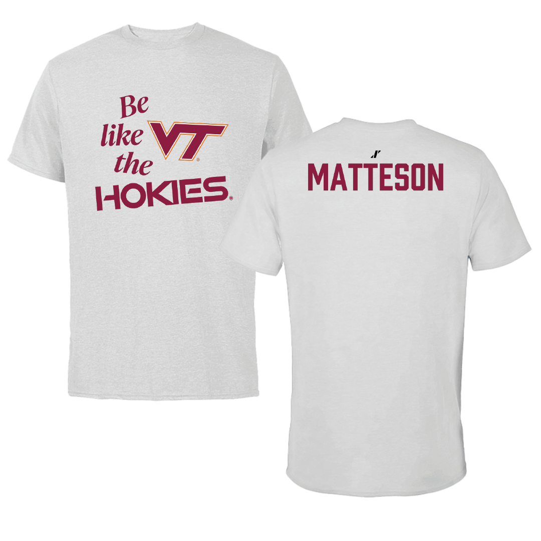 Virginia Tech Dance Light Gray Be Like Us Performance Tee - Katelyn Matteson