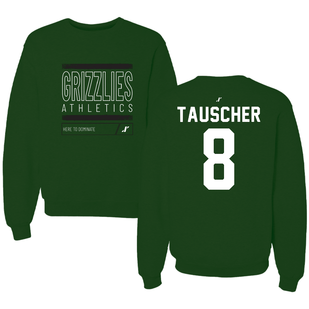 Adams State University Baseball Forest Green Dominate Crewneck - #8 Ayden Tauscher