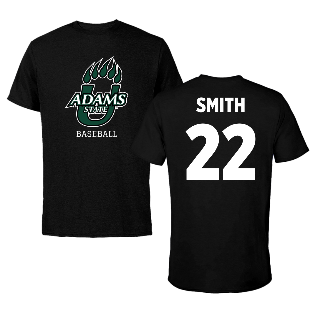 Adams State University Baseball Black State Performance Tee - #22 Tyler Smith