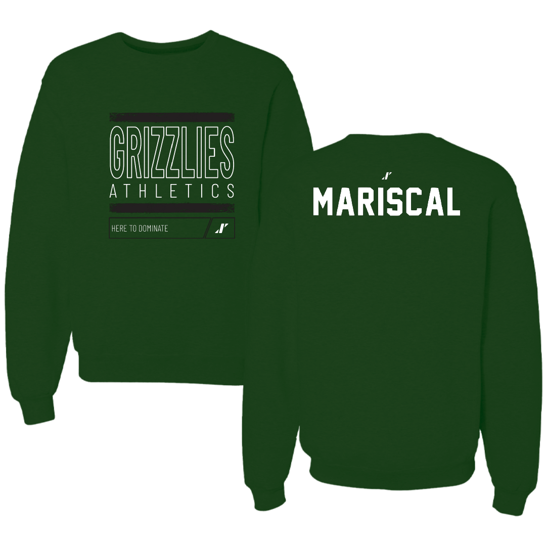Adams State University Baseball Forest Green Dominate Crewneck - Luke Mariscal