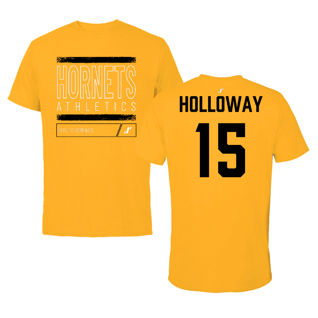 Alabama State University Volleyball (W) Gold Dominate Tee - #15 Camille Holloway