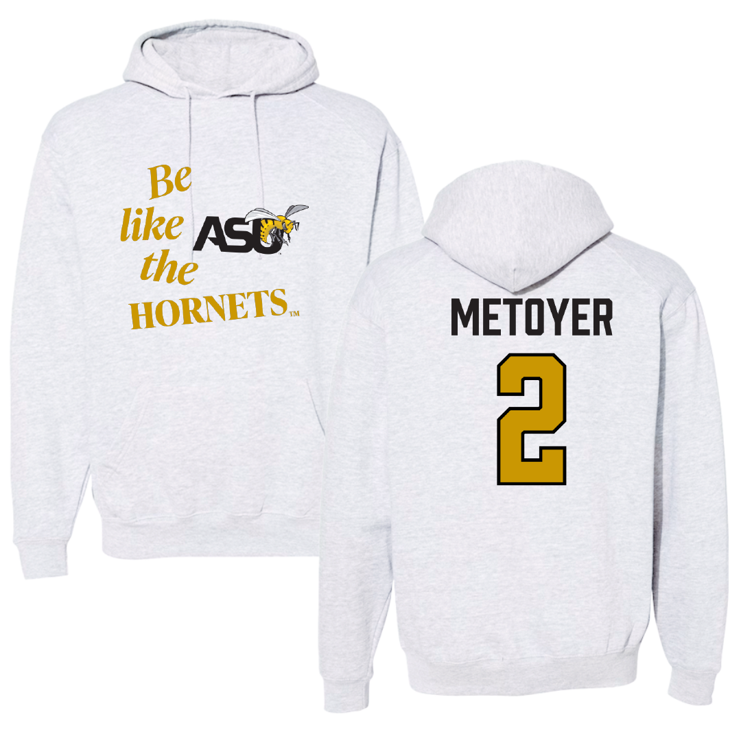Alabama State University Volleyball (W) Light Gray Be Like Us Hoodie - #2 Brynn Metoyer