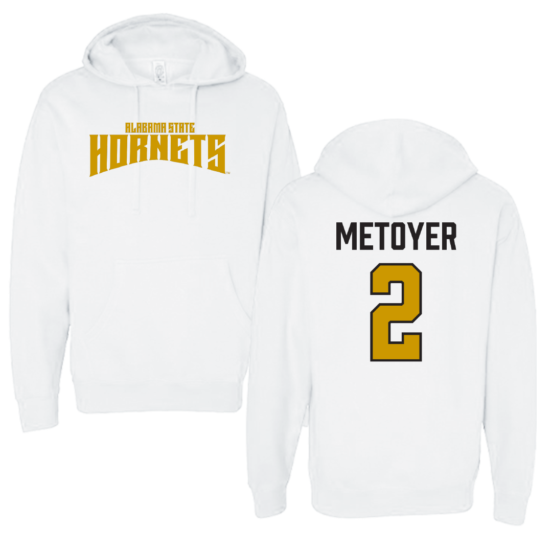 Alabama State University Volleyball (W) White Classic Hoodie - #2 Brynn Metoyer