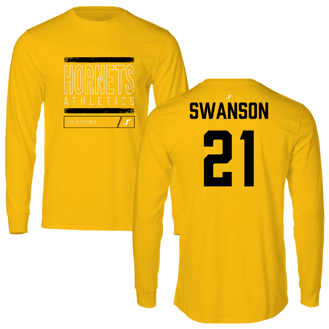 Alabama State University Volleyball (W) Gold Dominate Performance Long Sleeve - #21 Breanna Swanson