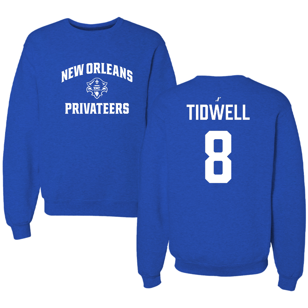 University of New Orleans Baseball Blue General Crewneck - #8 Eli Tidwell