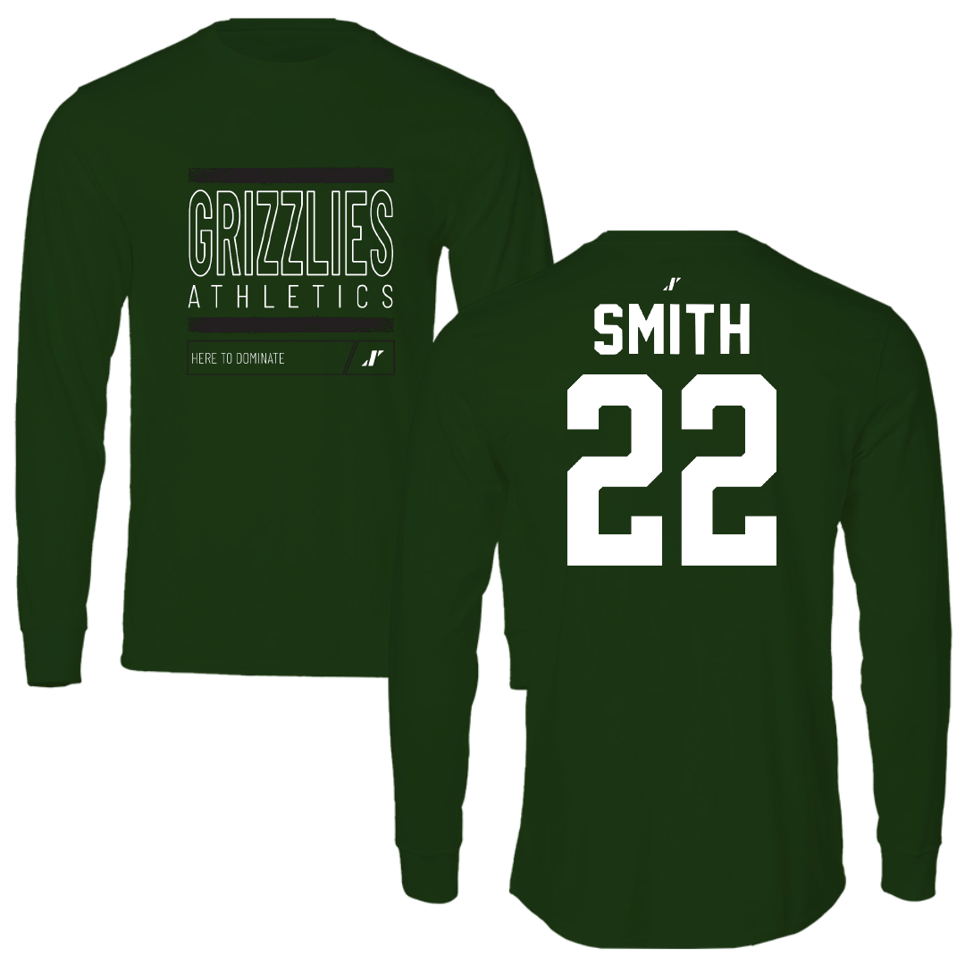 Adams State University Baseball Forest Green Dominate Long Sleeve - #22 Tyler Smith