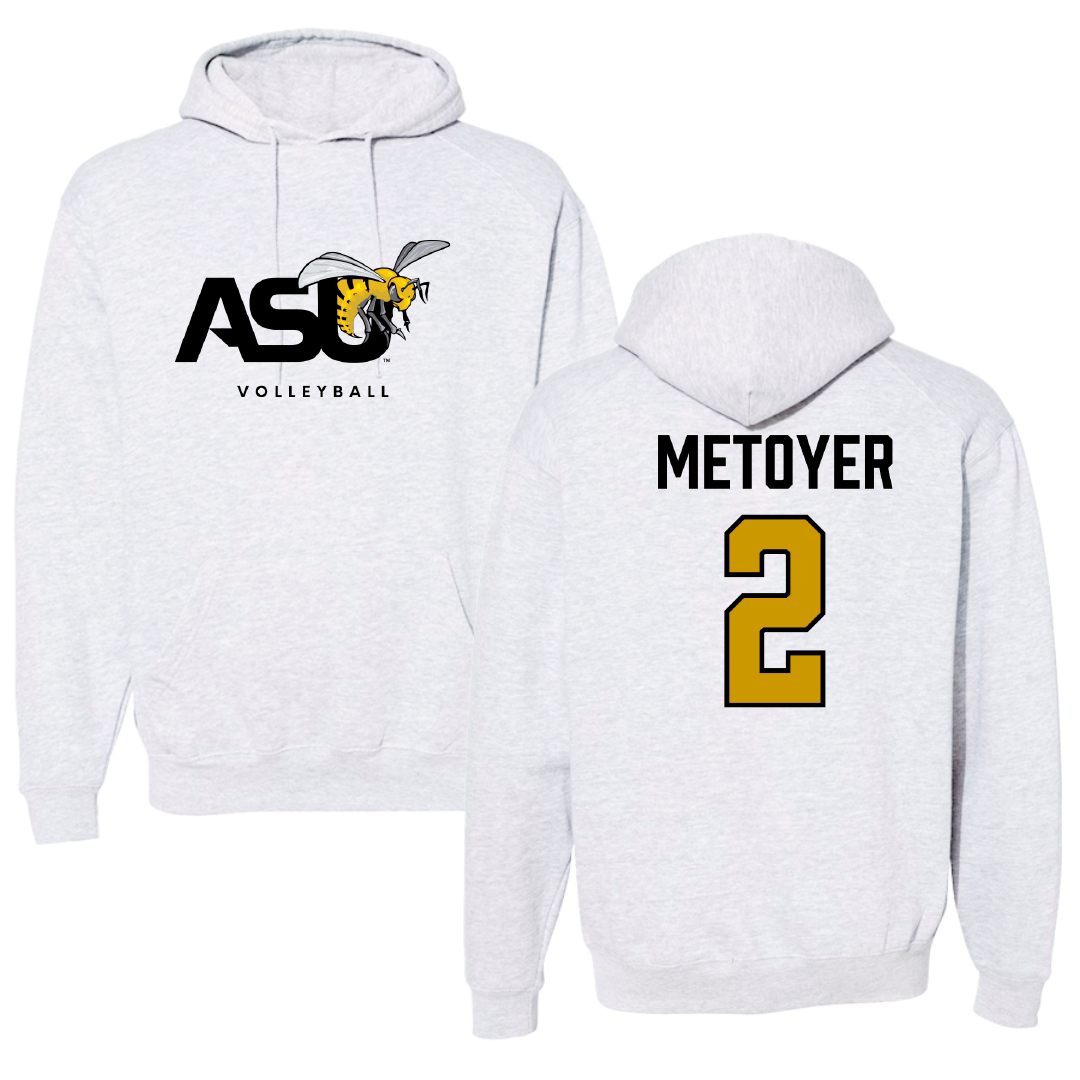 Alabama State University Volleyball (W) Gray Hoodie - #2 Brynn Metoyer