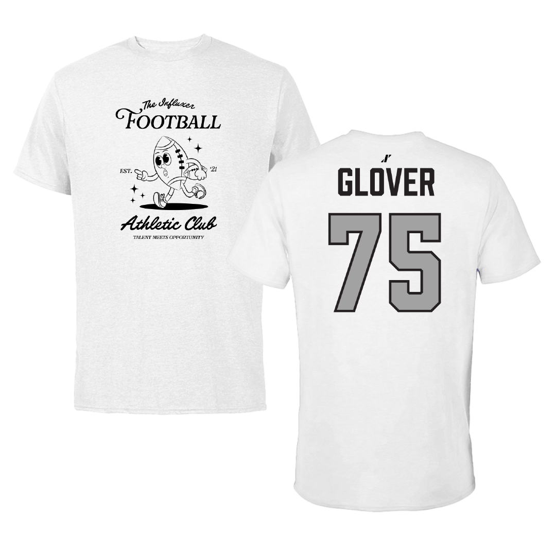Football White Influxer Athletic Club Tee - #75 Todd Glover