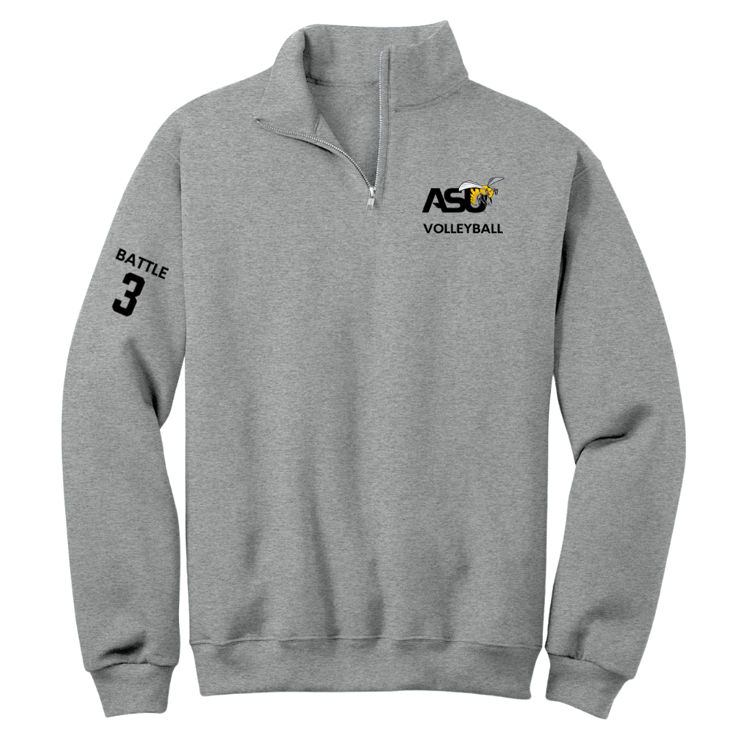 Alabama State University Volleyball (W) Sport Gray Quarter-Zip - #3 Norielle Battle