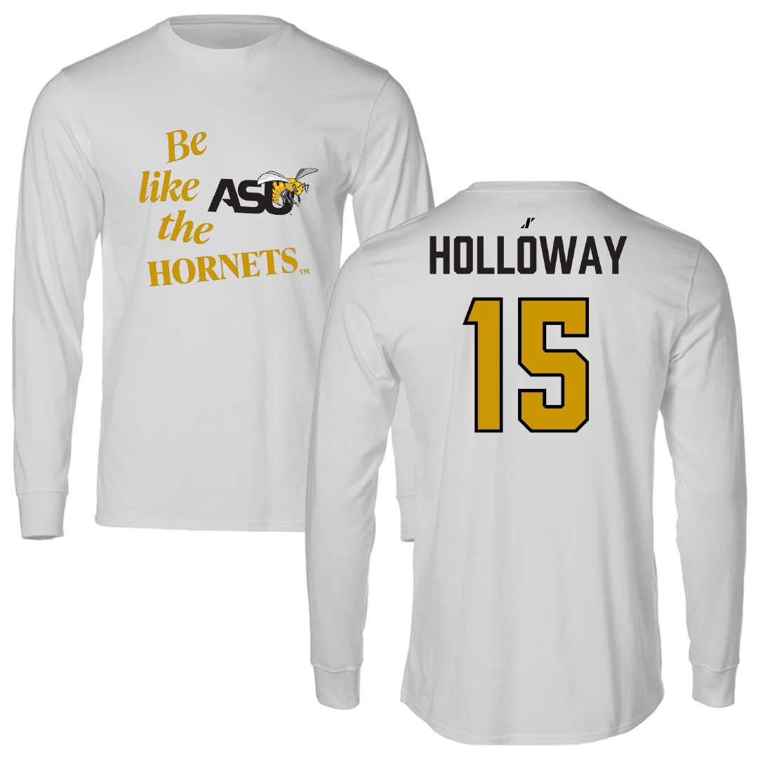 Alabama State University Volleyball (W) Light Gray Be Like Us Long Sleeve - #15 Camille Holloway