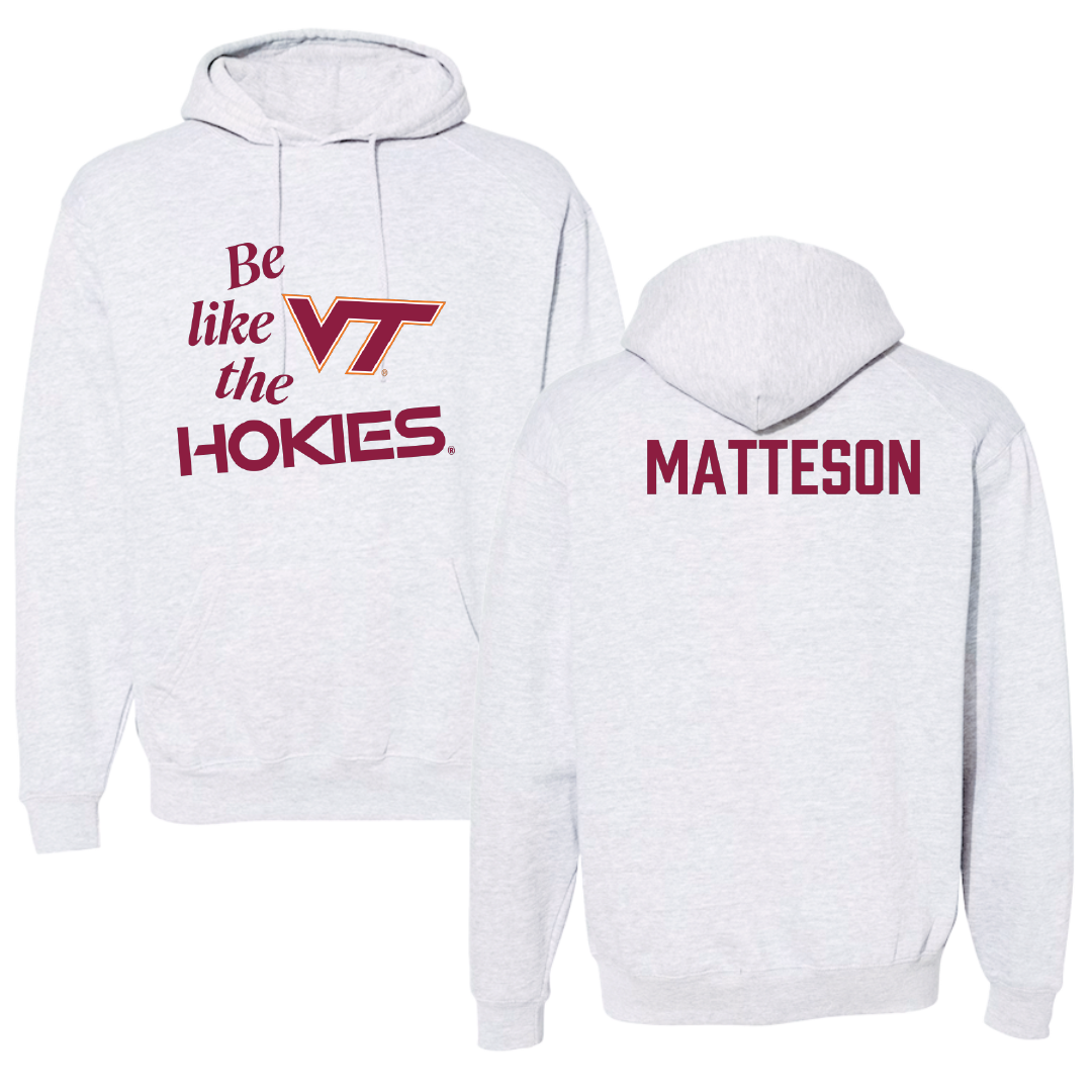 Virginia Tech Dance Light Gray Be Like Us Hoodie - Katelyn Matteson