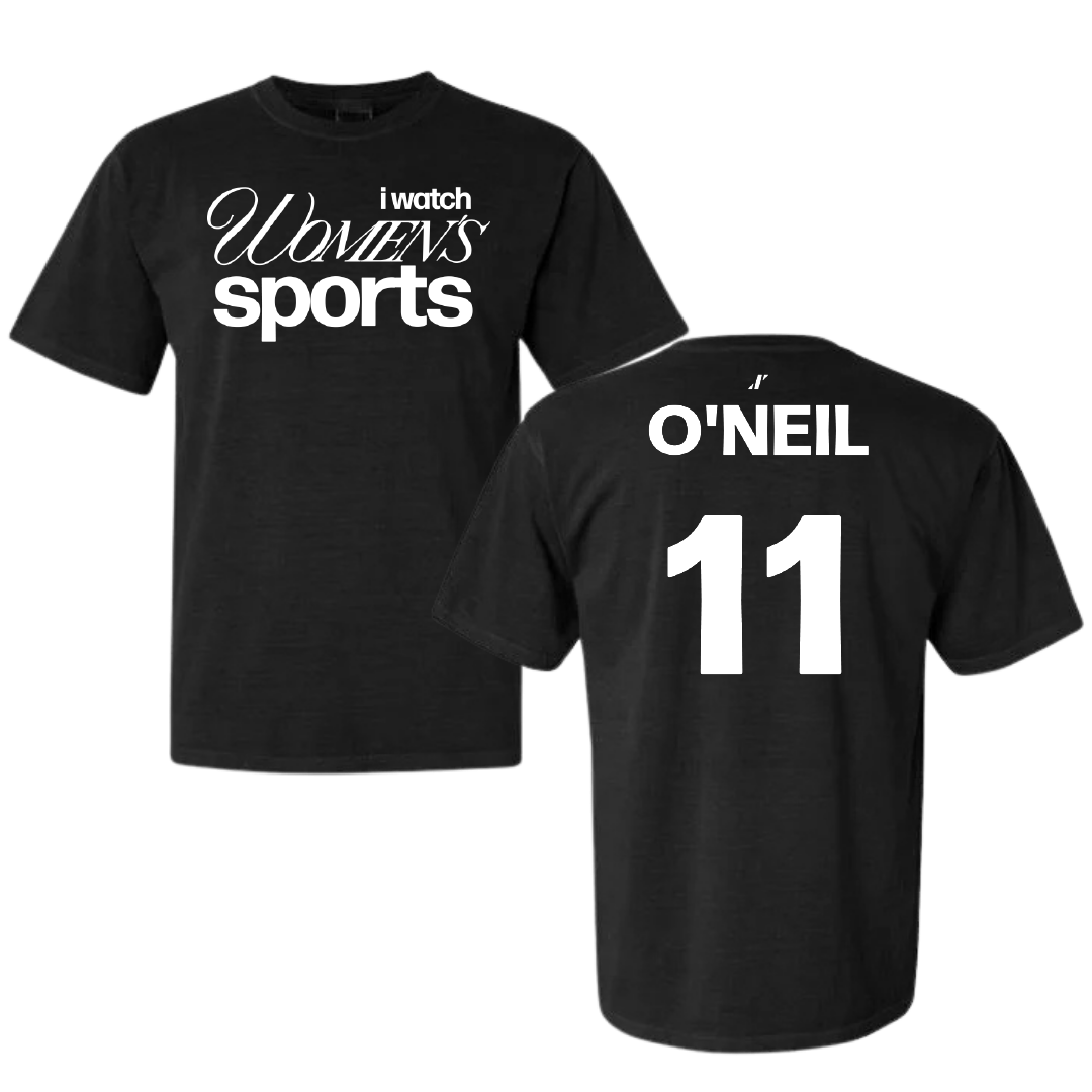 Soccer (W) Black WHM Comfort Colors Tee - #11 Quinn O'Neil