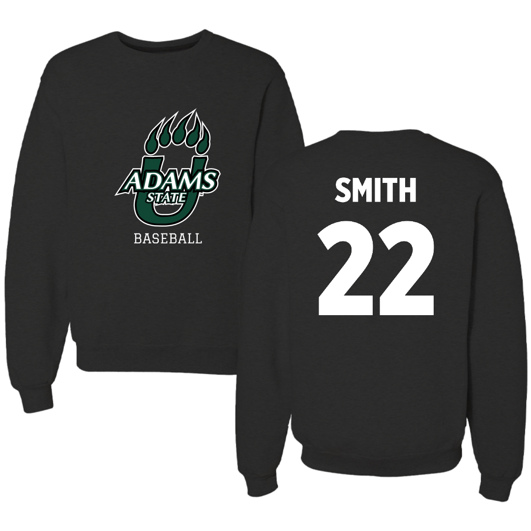 Adams State University Baseball Black State Crewneck - #22 Tyler Smith