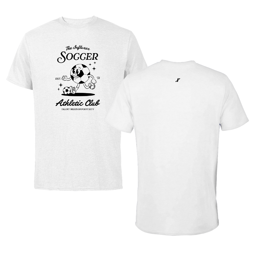 Soccer (W) White Influxer Athletic Club Tee - ASC Women's Soccer