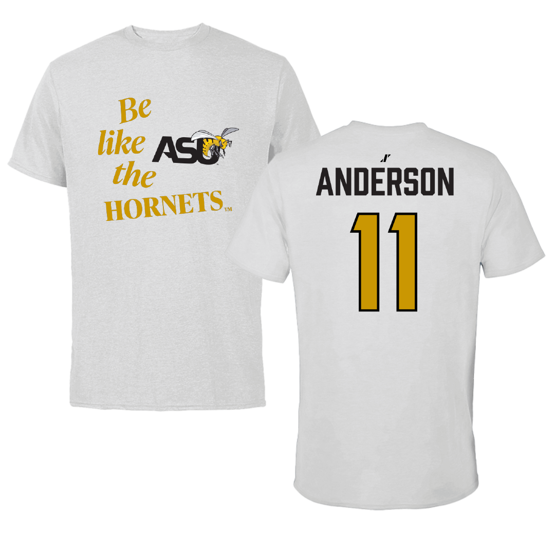 Alabama State University Volleyball (W) Light Gray Be Like Us Tee - #11 Zoey Anderson