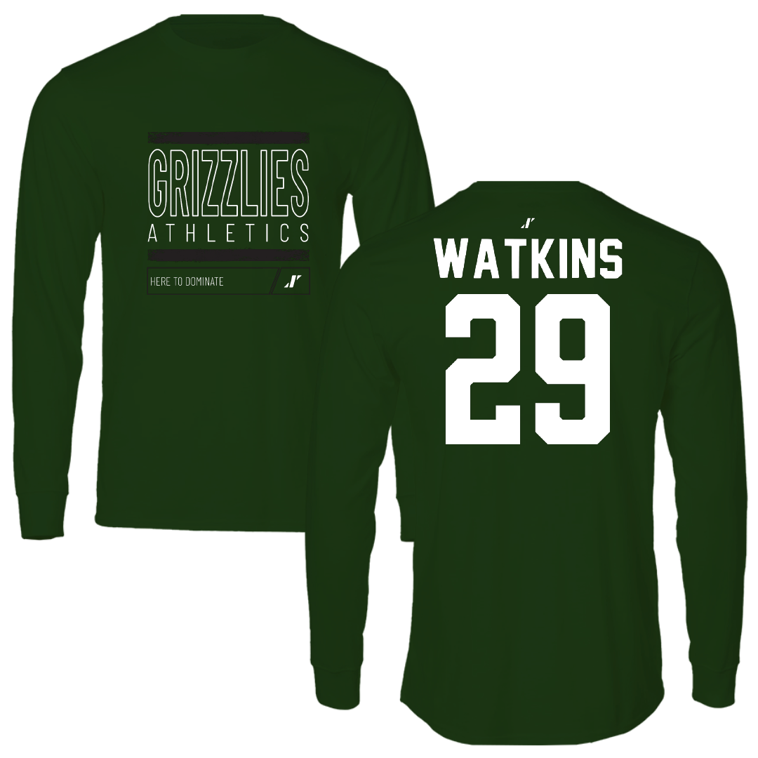 Adams State University Baseball Forest Green Dominate Performance Long Sleeve - #29 Braden Watkins