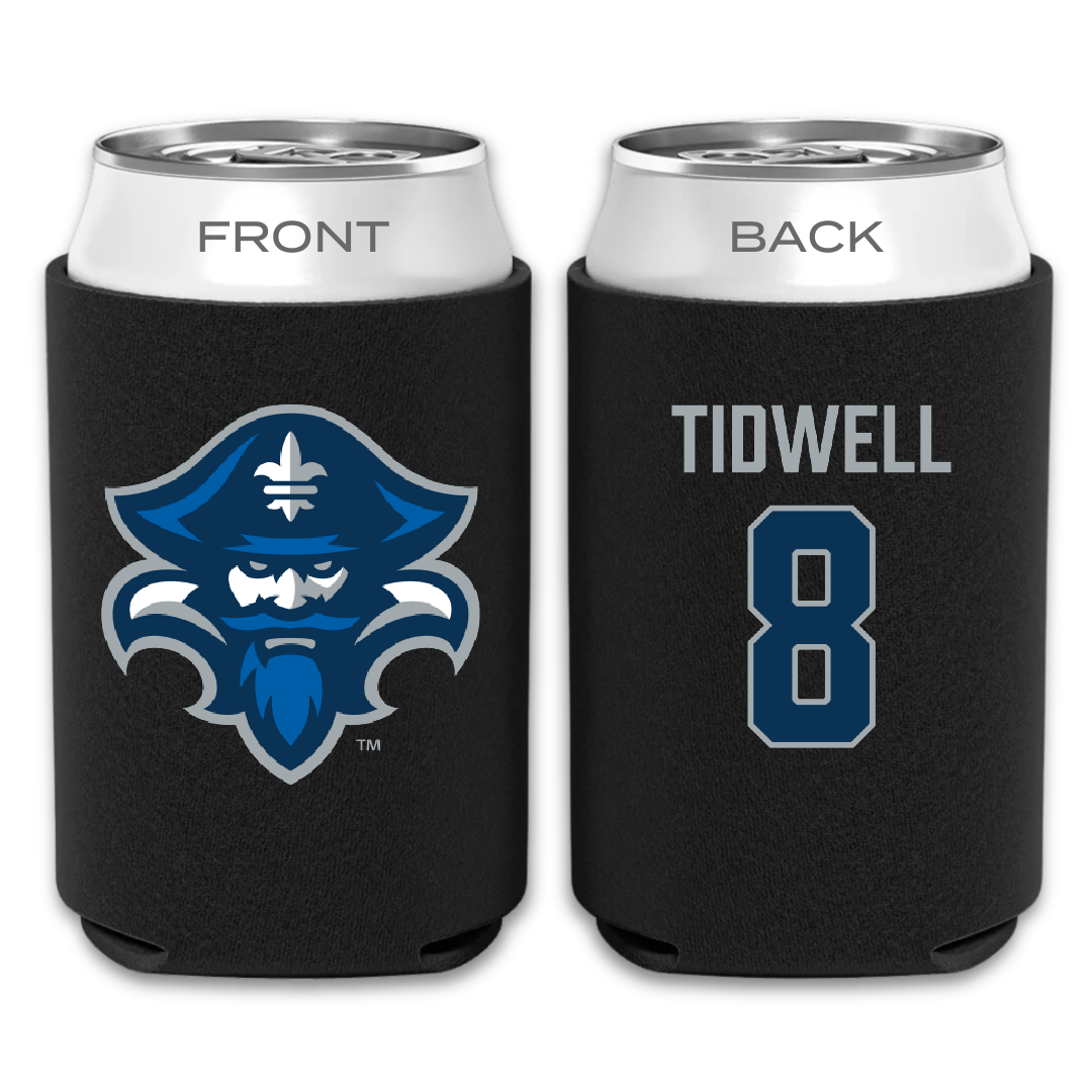 University of New Orleans Baseball Black Can Cooler - #8 Eli Tidwell