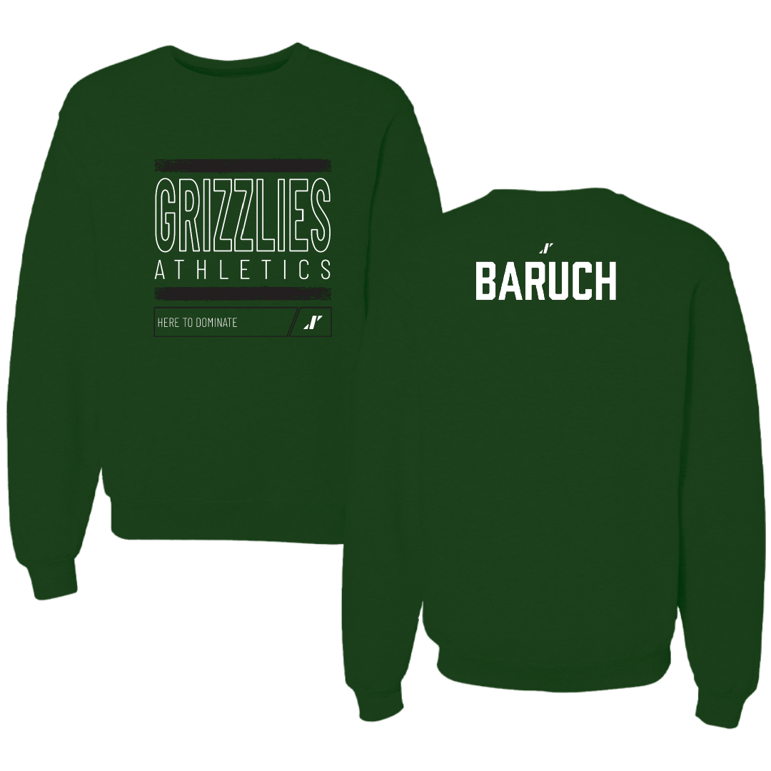 Adams State University Baseball Forest Green Dominate Crewneck - Shaked Baruch