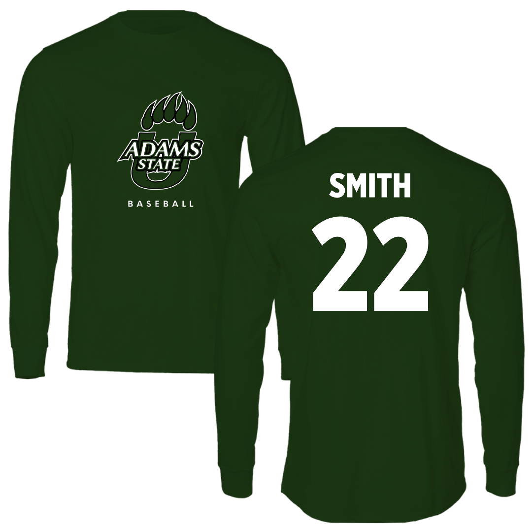 Adams State University Baseball Forest Green Long Sleeve - #22 Tyler Smith