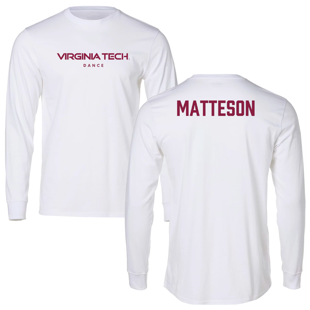 Virginia Tech Dance White Long Sleeve - Katelyn Matteson