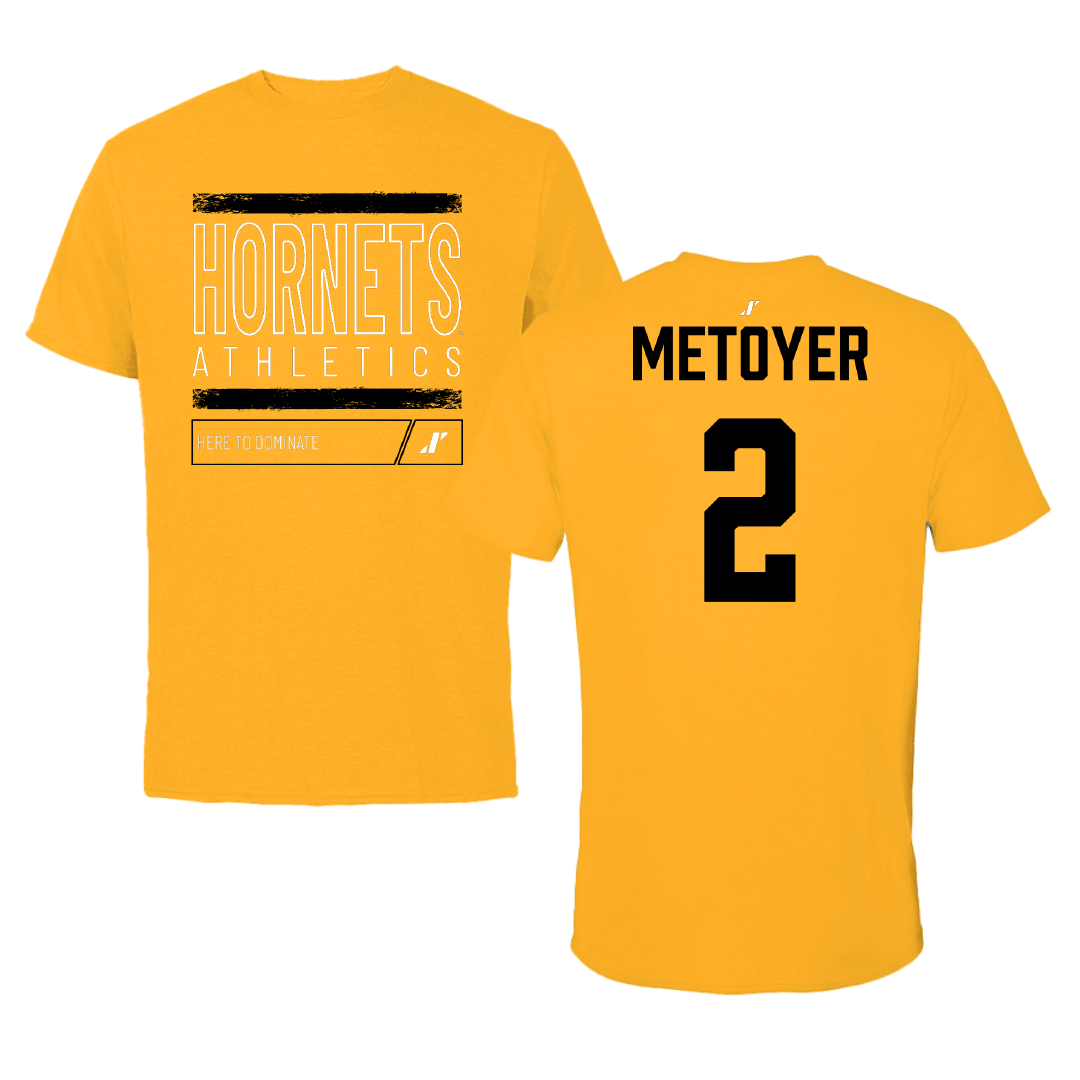 Alabama State University Volleyball (W) Gold Dominate Performance Tee - #2 Brynn Metoyer